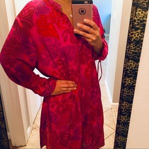 Printed Floral Purple and Pink Silk Kimono 👘